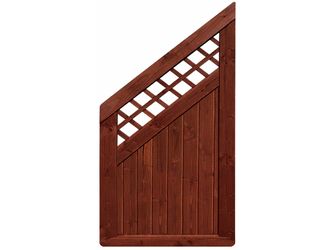 Sichtschutzzaun Douglasie mahagoni lasiert "Ilmenau"