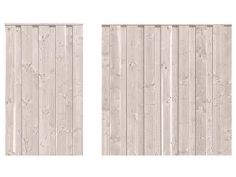 Sichtschutzzaun Douglasie Lasur cremeweiß lasiert "Nienwohlde"