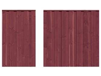 Sichtschutzzaun Douglasie Lasur schwedenrot lasiert "Nienwohlde"