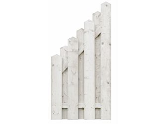 Sichtschutzzaun Fichte cremeweiß lasiert "Puttgarden"