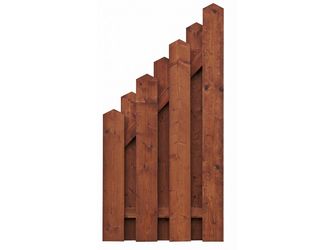 Sichtschutzzaun Fichte mahagoni lasiert "Puttgarden"