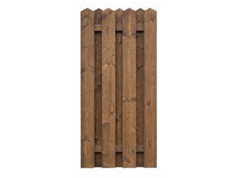 Sichtschutzzaun Fichte walnuss lasiert "Puttgarden"