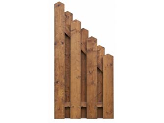 Sichtschutzzaun Fichte walnuss lasiert "Puttgarden"
