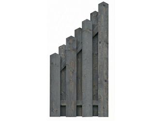 Sichtschutzzaun Fichte graphitgrau lasiert "Puttgarden"