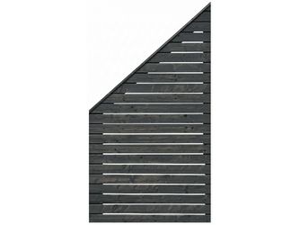 Sichtschutzzaun Douglasie Lasur graphitgrau lasiert "Rhombus"