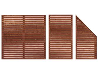 Sichtschutzzaun Douglasie Lasur mahagoni lasiert "Rhombus"