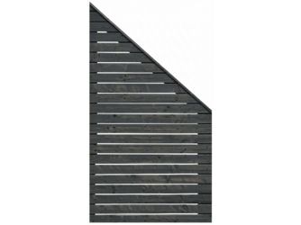 Sichtschutzzaun Douglasie graphitgrau lasiert "Rhombus"