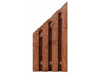 Sichtschutzzaun Fichte mahagoni lasiert "Stralsund"