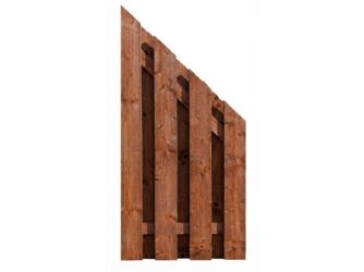 Sichtschutzzaun Fichte mahagoni lasiert "Stralsund"