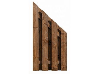 Sichtschutzzaun Fichte walnuss lasiert "Stralsund"