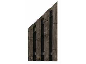 Sichtschutzzaun Fichte graphitgrau lasiert "Stralsund"