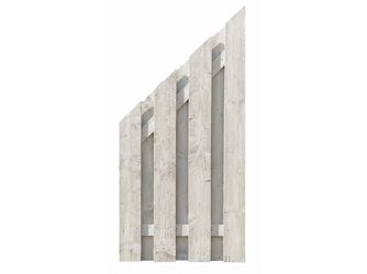 Sichtschutzzaun Fichte cremeweiß lasiert "Stralsund"