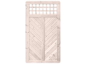 Sichtschutzzaun Douglasie cremeweiß lasiert "Wilsede"