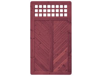 Sichtschutzzaun Douglasie schwedenrot lasiert "Wilsede"