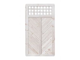 Sichtschutzzaun Douglasie cremeweiß lasiert "Wilsede"