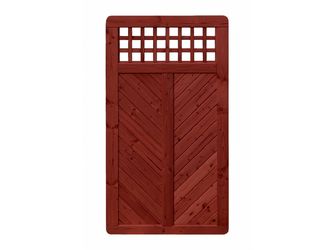 Sichtschutzzaun Douglasie schwedenrot lasiert "Wilsede"