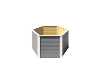 Elementhochbeet 6-Eck, 669, 21mm, grau