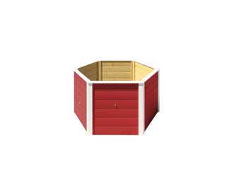 Elementhochbeet 6-Eck, 669, 21mm, rot