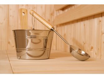 Exklusives Aufguss-Set Edelstahl