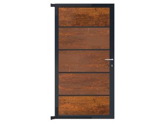 Tor Sichtschutzzaun WPC Deko-Rost/anthrazit "FARÖ"