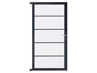 Tor Sichtschutzzaun WPC weiß/anthrazit "FARÖ"