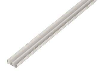 Führungsschienenprofil unten, PVC weiß, Lxlichte BxH 1000x6,5x5mm Führungsschienenprofil unten, PVC weiß, Lxlichte BxH 1000x6,5x5mm