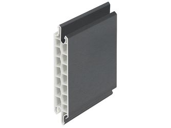 Füllungspaneel 20x100mm 1-seitig foliert Creme/Anthrazit foliert 600cm