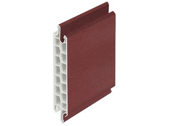 Füllungspaneel 20x100mm 1-seitig foliert Creme/Weinrot foliert 600cm