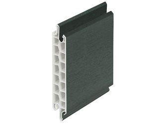 Füllungspaneel 20x100mm 1-seitig foliert Creme / d.grün (Folie) 600cm