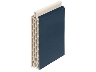 Füllungspaneel 24x125mm 2-seitig folier Creme / stahlblau(2x folie) 600cm