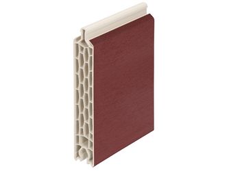 Füllungspaneel 24x125mm 2-seitig folier Creme / weinrot(2x Folie) 600cm