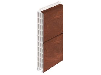 Füllungspaneel 24x200mm Weiß/Golden Oak foliert 600cm