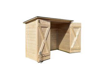 Fahrrad- und Mülltonnenbox, natur, 19mm