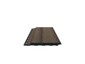 Fassadenprofil, foliert 17x180mm, Länge 6,0m, anteak Pflegeleicht aus langlebigem Fenster-PVC