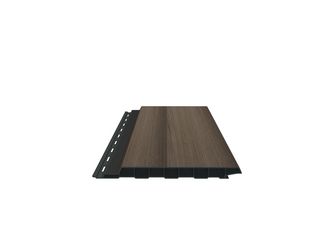 Fassadenprofil mit Schattenfuge, foliert 17x180mm, Länge 6,0m, anteak Pflegeleicht aus langlebigem Fenster-PVC