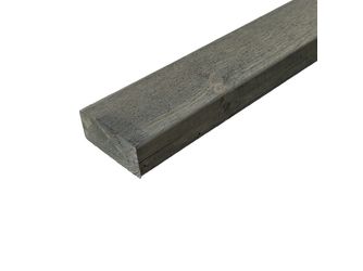 Fassadenprofil nord. Fichte Rhombuspr., gehobelt, gerundete Kanten, Vergrauungsl. Basalt, 26x68x5100mm