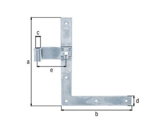 Fensterladen-Winkelband, gerade, oben, gelb verzinkt, HxL 250x200mm, Rolle Ø13mm Fensterladen-Winkelband, gerade, oben, gelb verzinkt, HxL 250x200mm, Rolle Ø13mm