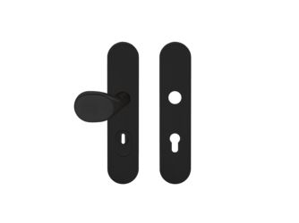 Feuerschutz+Zylinderschutz ESG 675KF PZ72 83, Schutzgarnitur Klasse ES1 Kosmos Schwarz