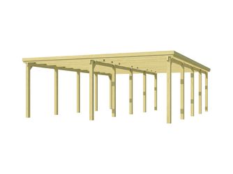 Flachdach-Doppelcarport 618 Gr.2 ohne Dacheindeckung