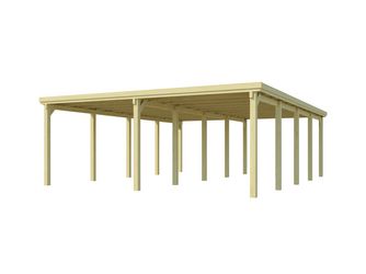 Flachdach-Doppelcarport 618 Gr.3 ohne Dacheindeckung