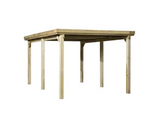Flachdach-Einzelcarport 617 Gr.1 mit PVC-Dachplatten