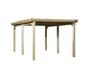 Flachdach Einzelcarport 617 Gr.1 mit Trapezblech-Dach