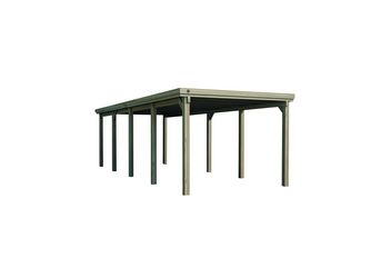 Flachdach-Einzelcarport 617 Gr.3 mit PVC-Dachplatten