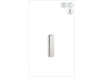 Flachgriff kurz Paar zum Kleben Länge 200mm, Edelstahlfarben
