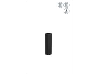 Flachgriff kurz Paar zum Kleben Länge 200mm, Samtschwarz