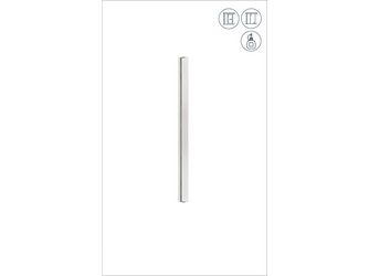 Flachgriff lang Paar zum Kleben Länge 400mm, Edelstahlfarben