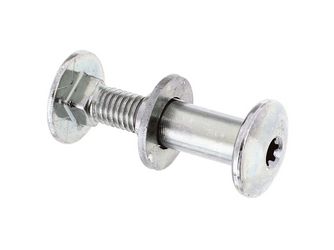 Flachrundschraube, Multi-Fix, mit Mutter, blau verzinkt, M8x30, L 50mm, Box à 2 St. Flachrundschraube, Multi-Fix, mit Mutter, blau verzinkt, M8x30, L 50mm, Box à 2 St.