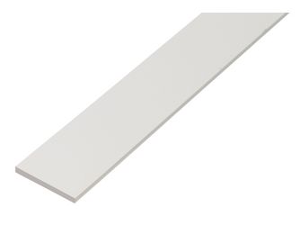 Flachstange, PVC weiß, LxBxS 1000x20x2mm Flachstange, PVC weiß, LxBxS 1000x20x2mm