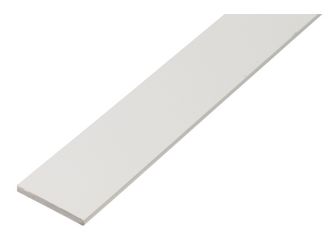 Flachstange, PVC weiß, LxBxS 2000x30x3mm