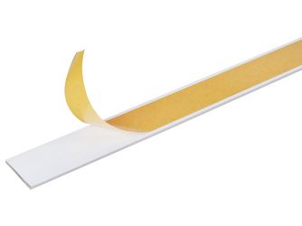 Flachstange, selbstklebend, Alu, weiß beschichtet, LxBxS 2600x30x2mm
